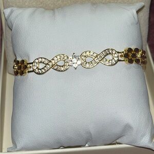 Gold Plated Flower infinity